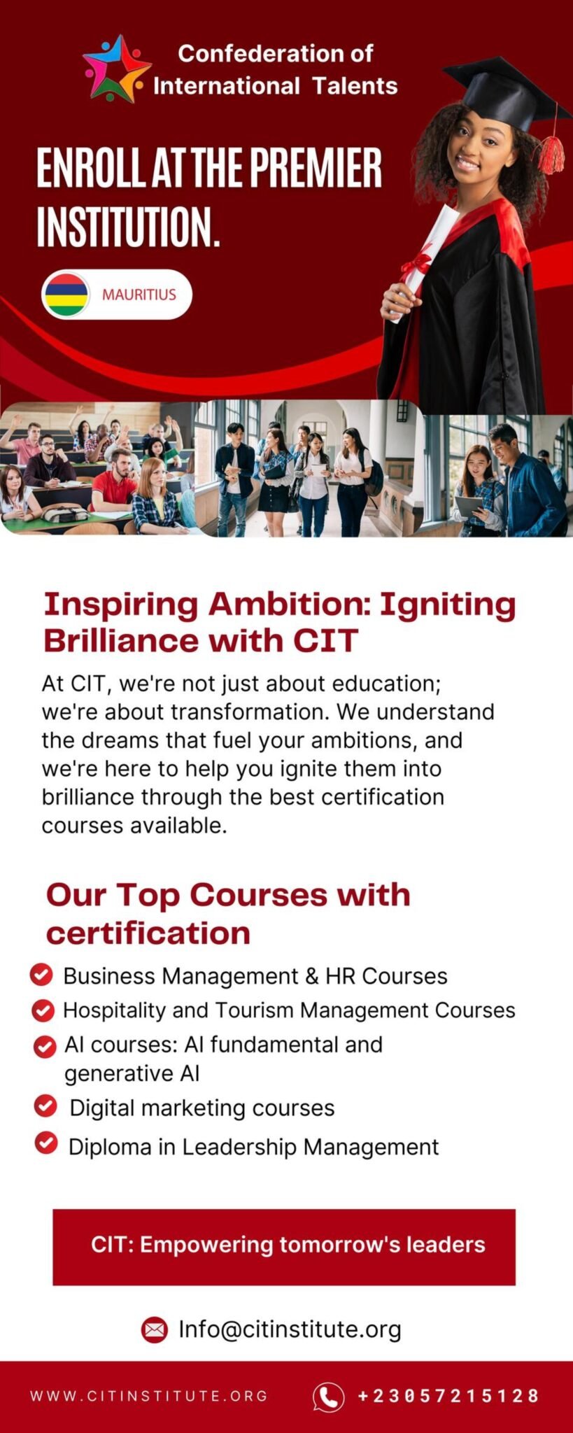Courses in CIT Mauritius